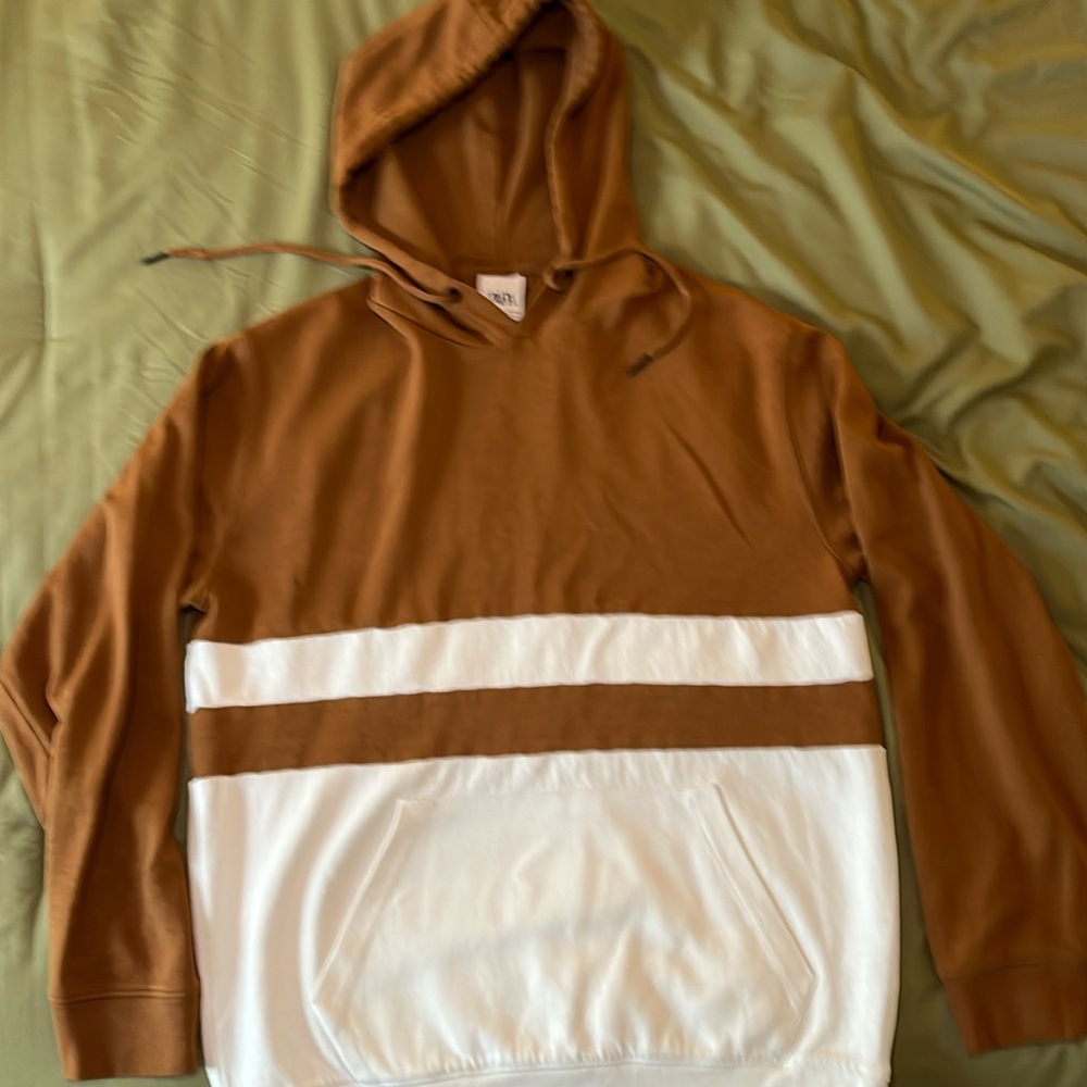 Brown and white Zara Hoodie